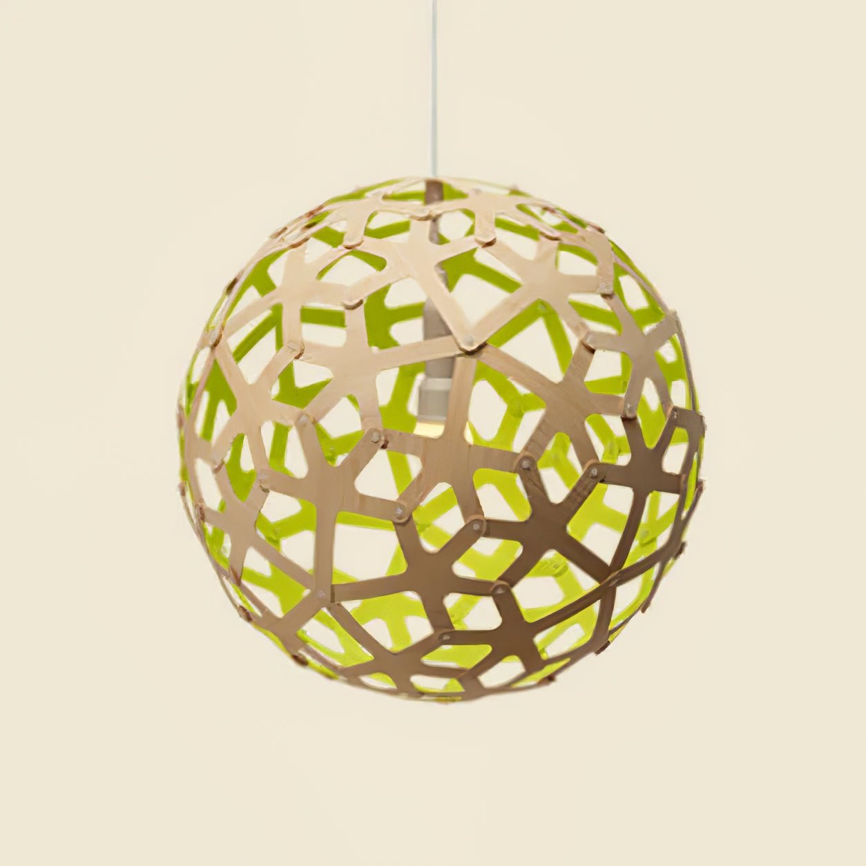 Lustra Pendant Light Geometric Wooden Woven-Neutral Decor