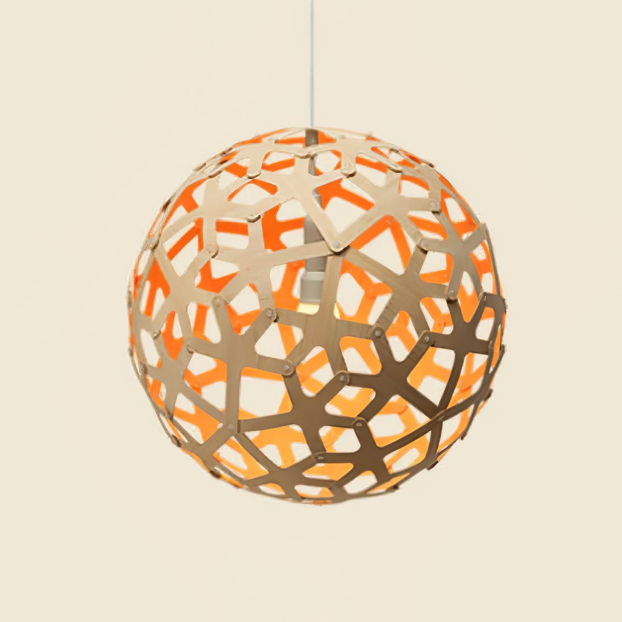Lustra Pendant Light Geometric Wooden Woven-Neutral Decor