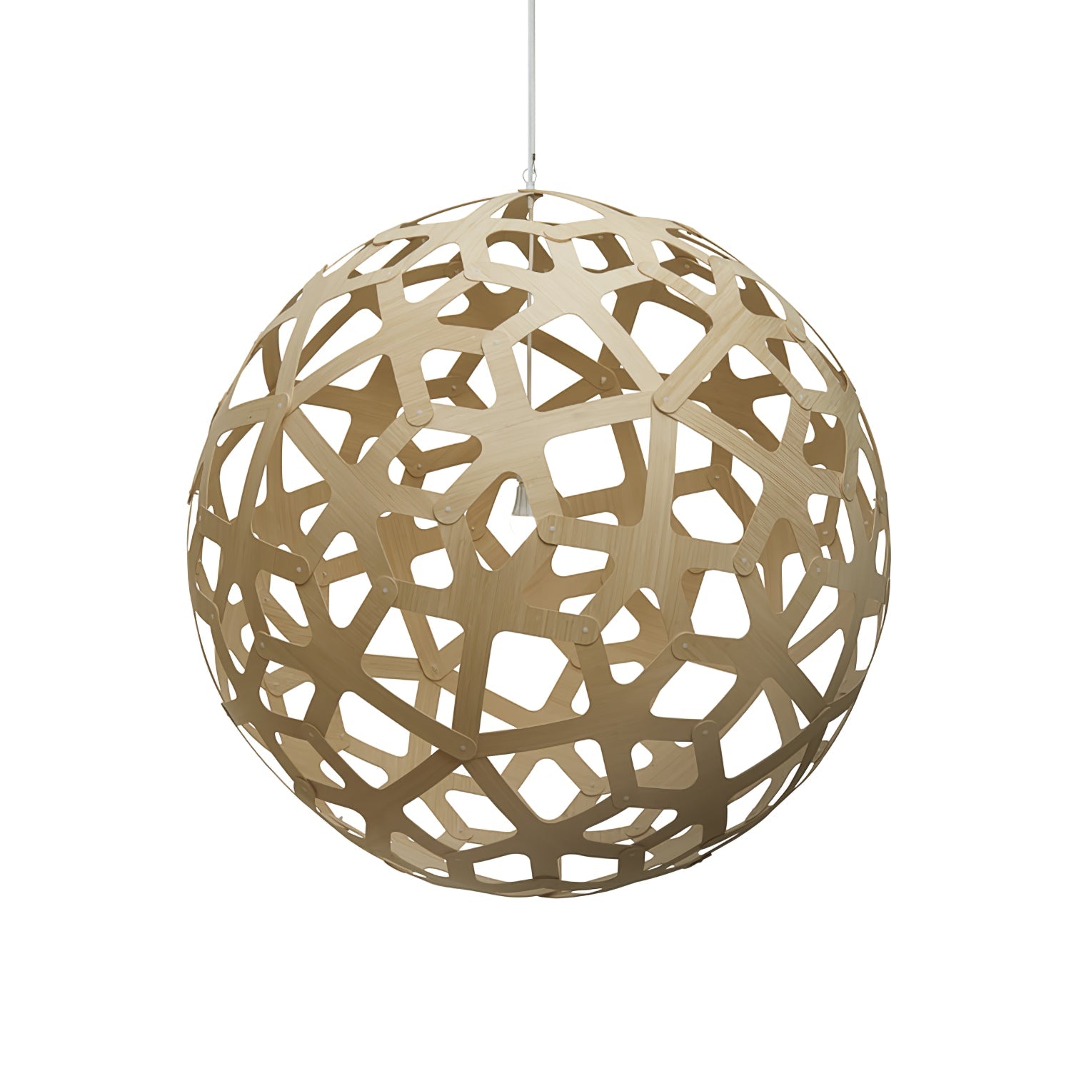 Lustra Pendant Light Geometric Wooden Woven-Neutral Decor
