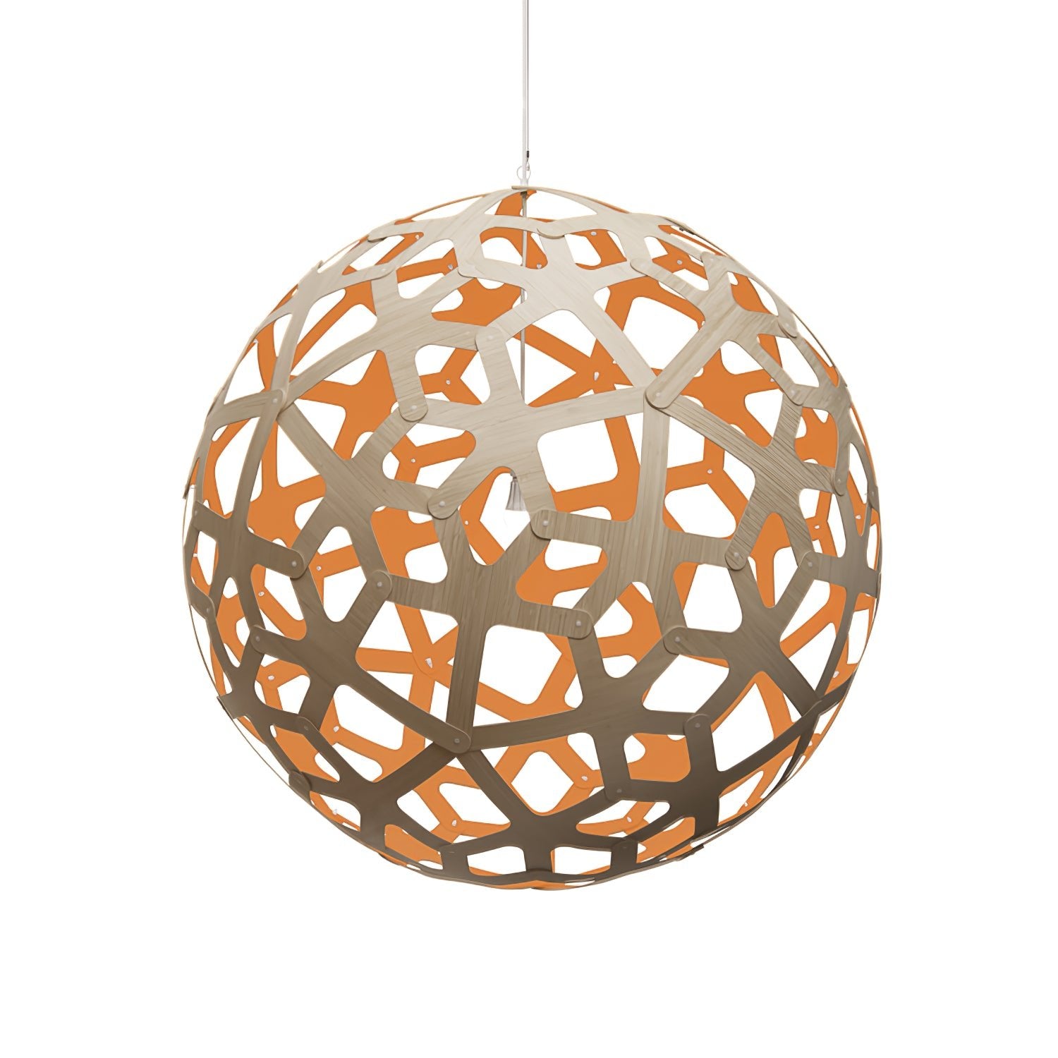 Lustra Pendant Light Geometric Wooden Woven-Neutral Decor