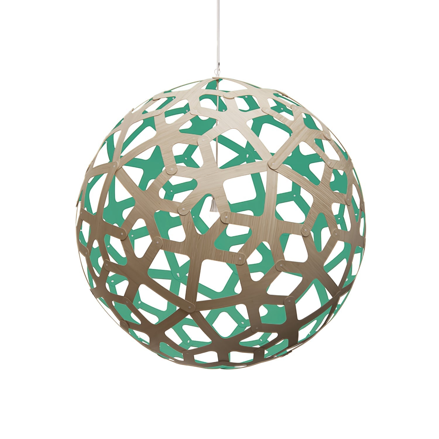 Lustra Pendant Light Geometric Wooden Woven-Neutral Decor