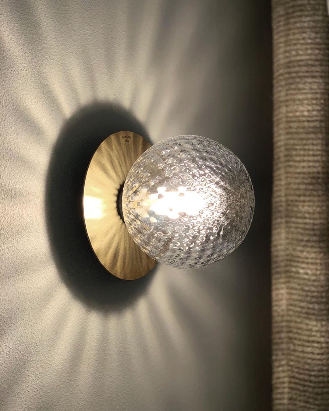 Nifte Wall Lamp Disc Globe Minimalist-Neutral Decor