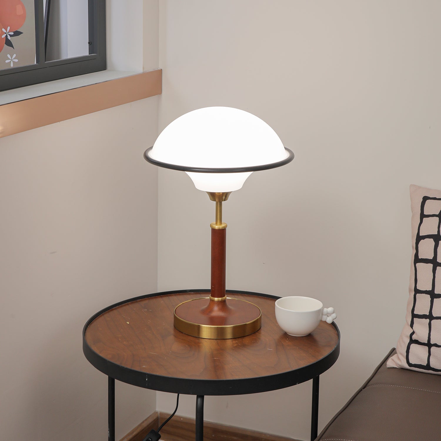 Solstic Wood Mid-Century Table Lamp-Neutral Decor