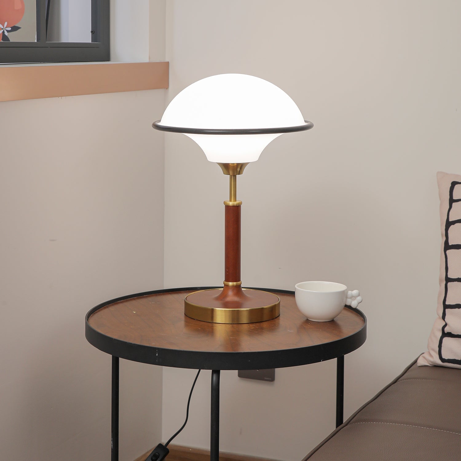 Solstic Wood Mid-Century Table Lamp-Neutral Decor