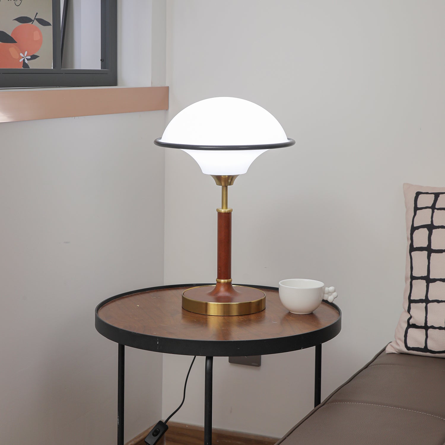 Solstic Wood Mid-Century Table Lamp-Neutral Decor