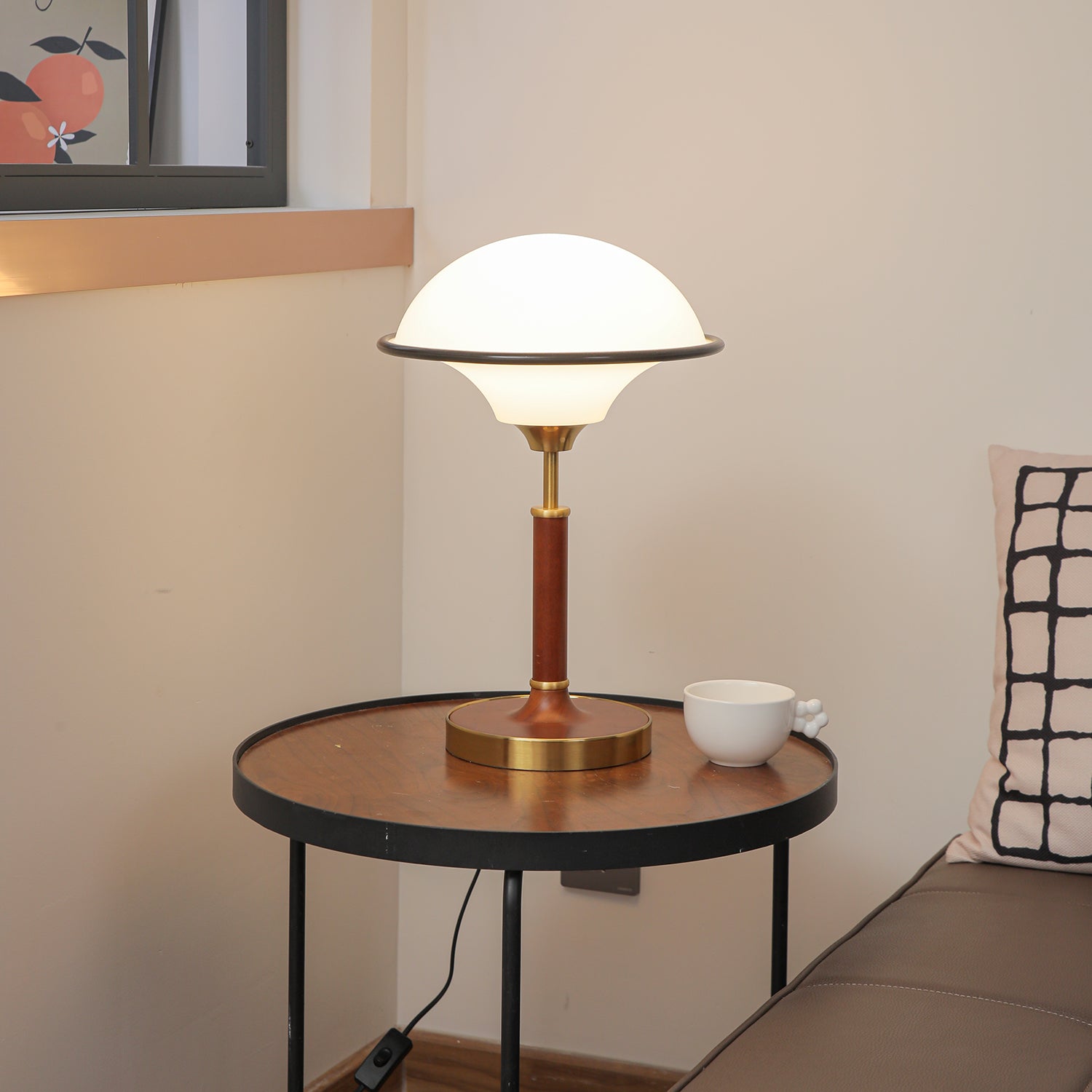 Solstic Wood Mid-Century Table Lamp-Neutral Decor