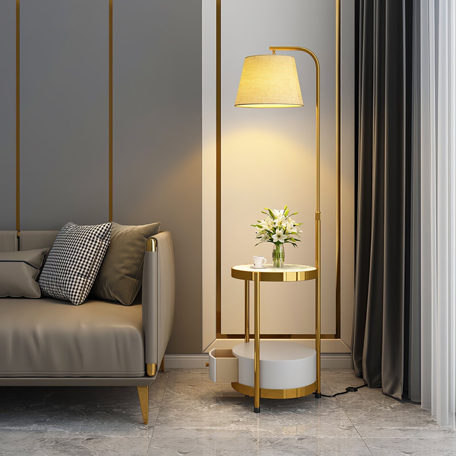 Tirixy Modern Floor Lamp-Neutral Decor