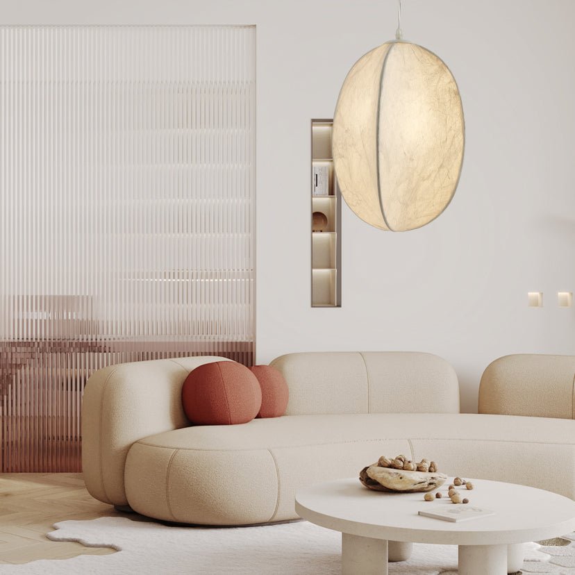 Dune Minimalist Silk Pendant Lamp-Neutral Decor
