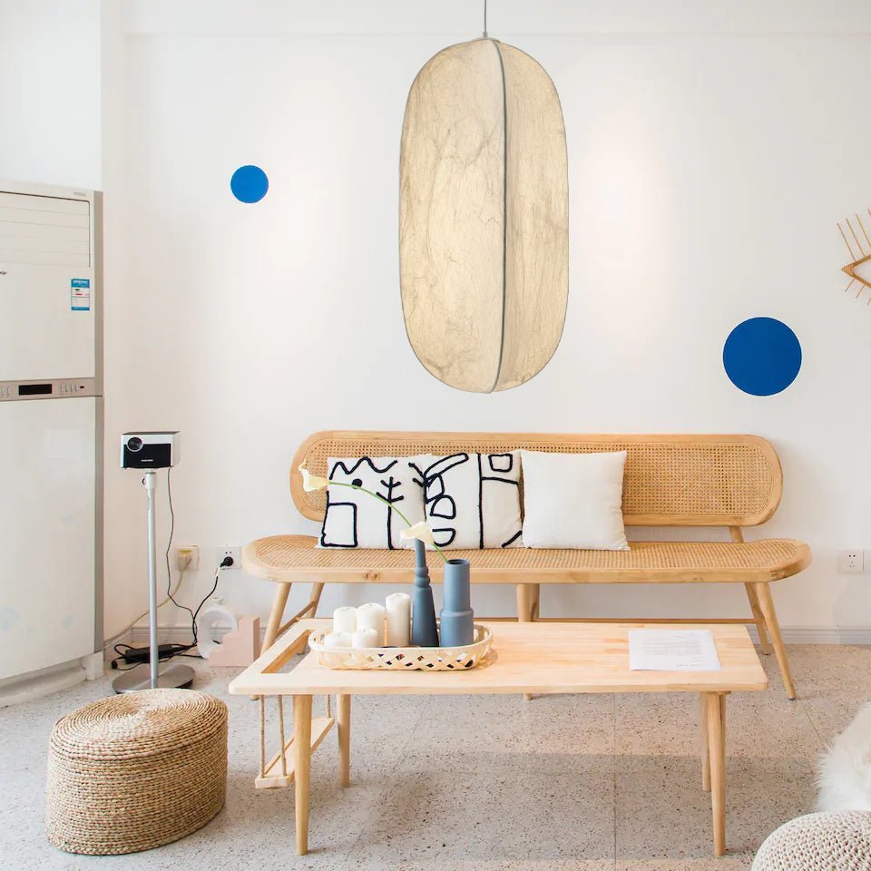 Dune Minimalist Silk Pendant Lamp-Neutral Decor