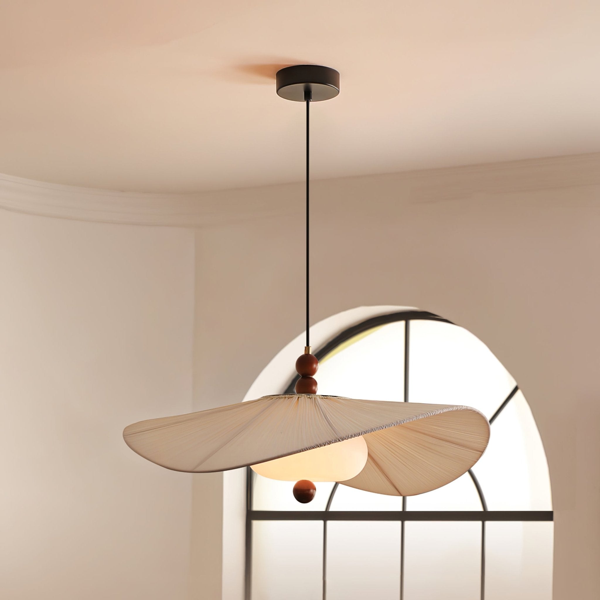 Zovenil Organic Fabric Pendant Light-Neutral Decor