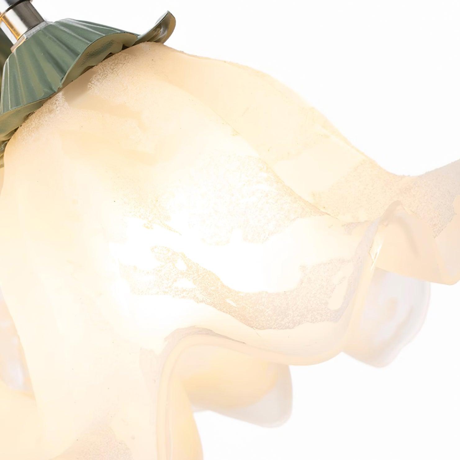 Ceiling Light Petal Shades Wavy Glass Bloom Elegant Floral