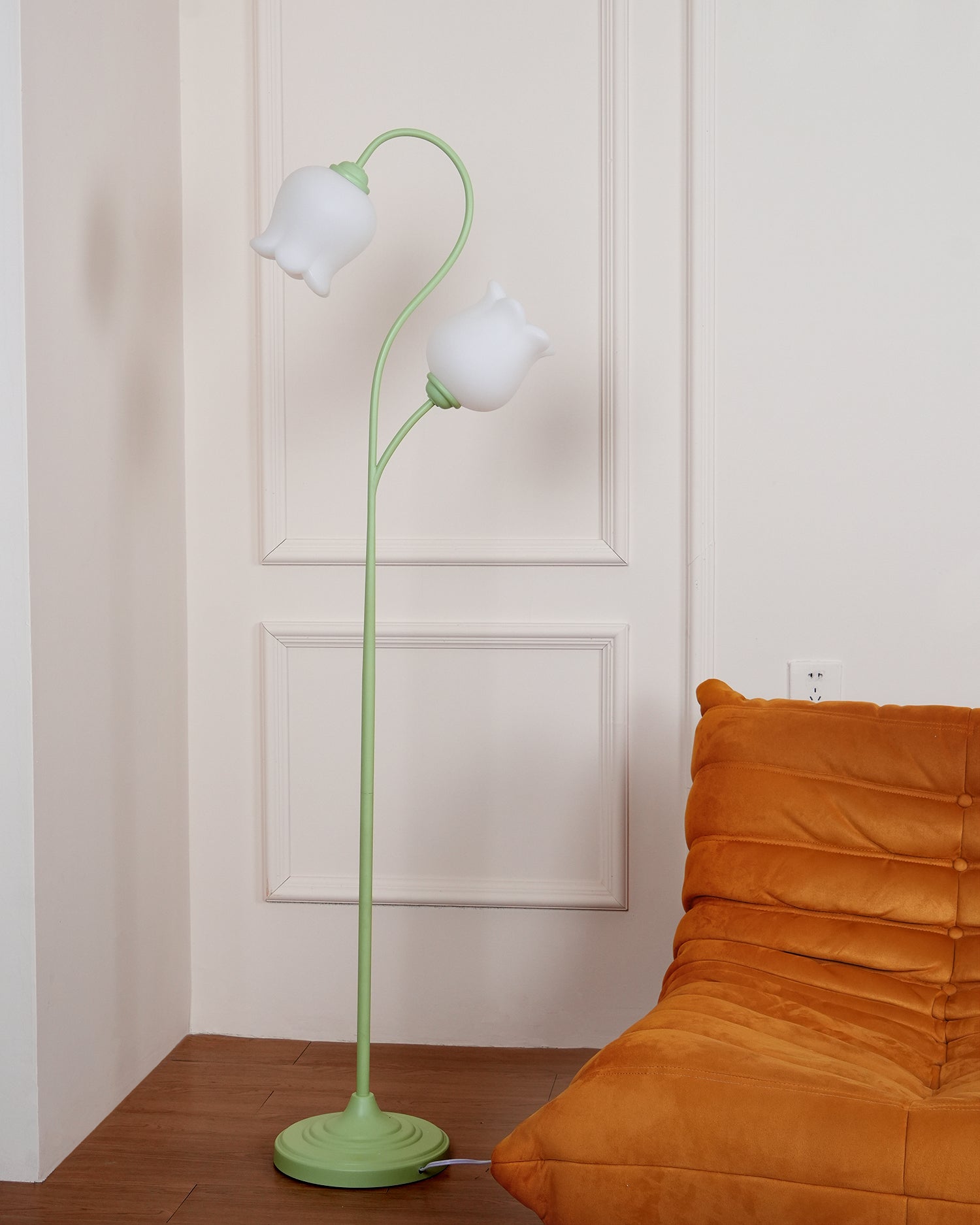 Zevelil Floral Floor Lamp-Neutral Decor