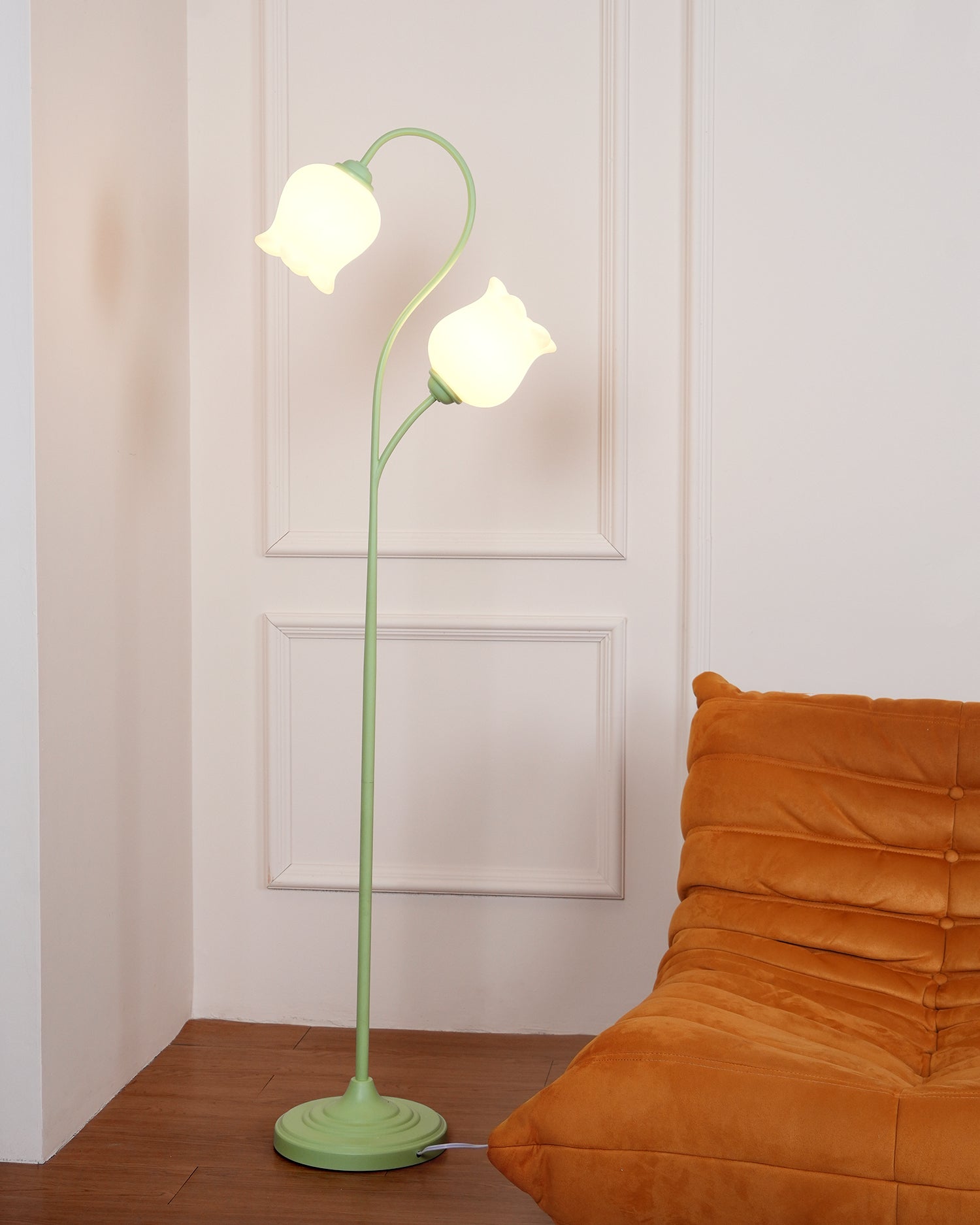 Zevelil Floral Floor Lamp-Neutral Decor
