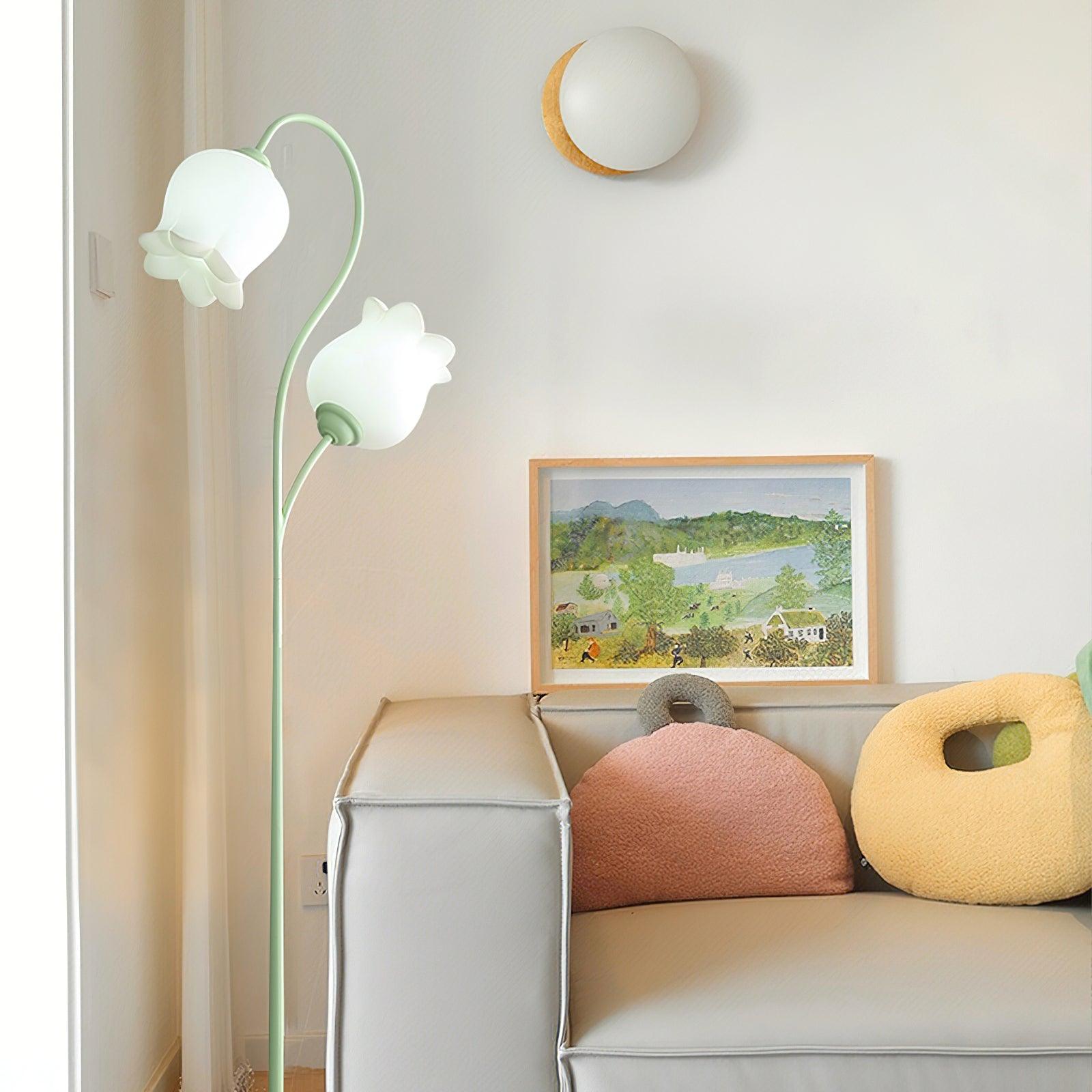 Zevelil Floral Floor Lamp-Neutral Decor