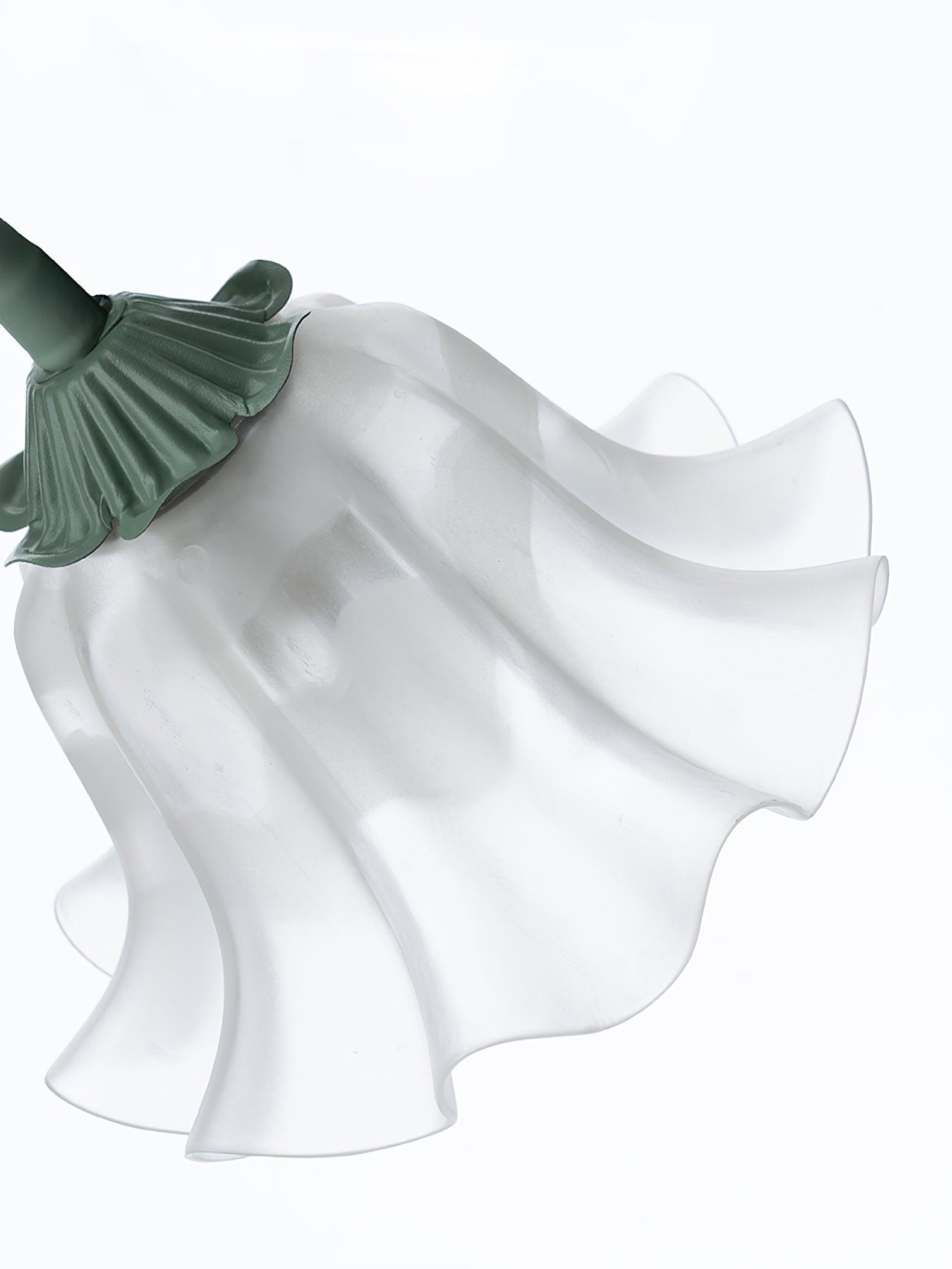 Evren Chandelier Flower with Petals and Leaves-Neutral Decor