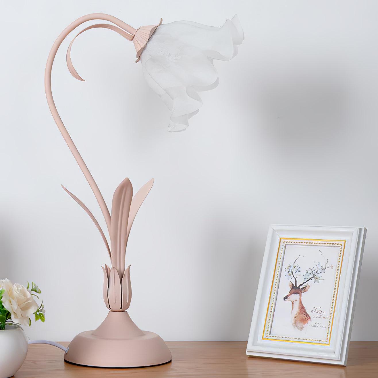 Zorien Acrylic Floral Table Lamp-Neutral Decor