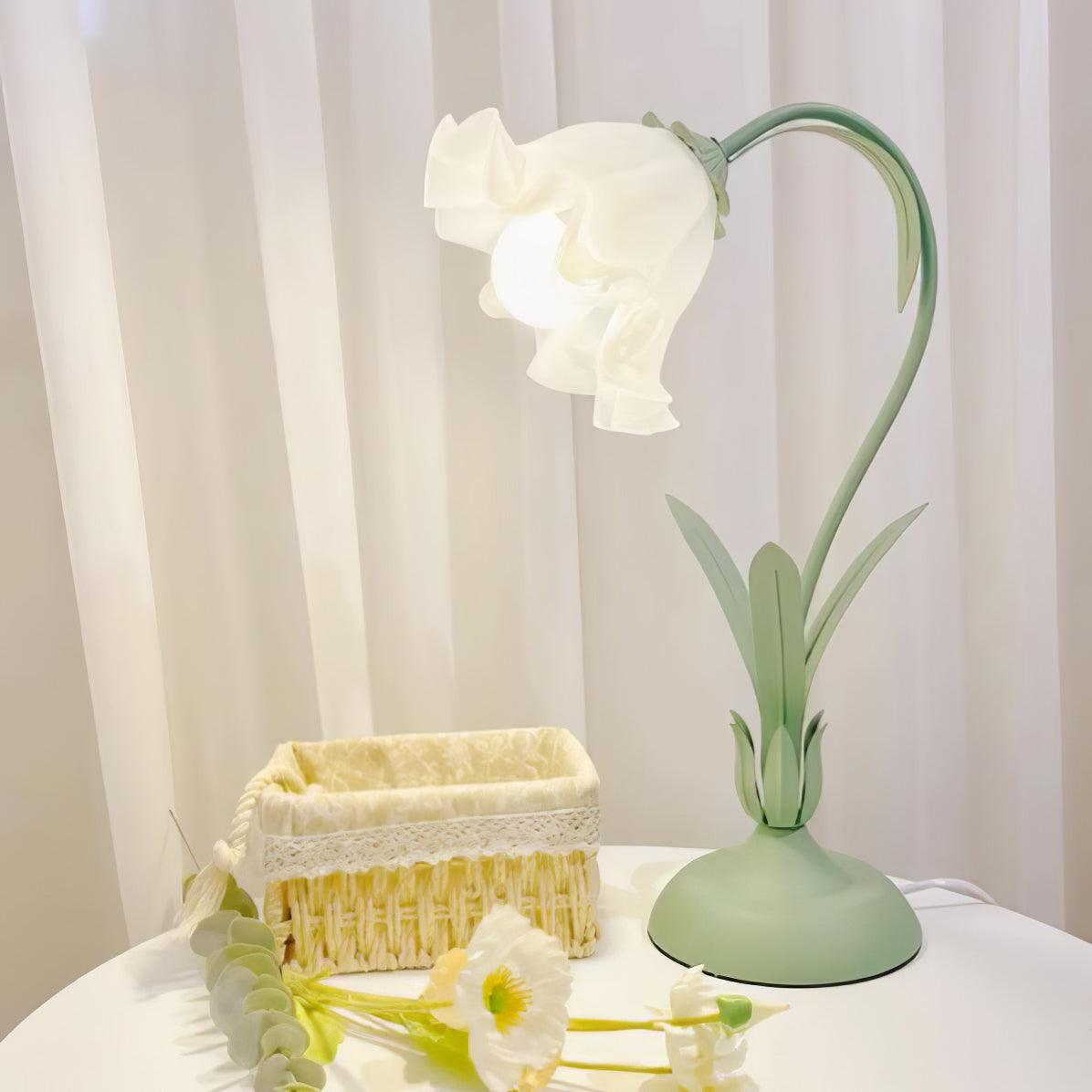 Zorien Acrylic Floral Table Lamp-Neutral Decor