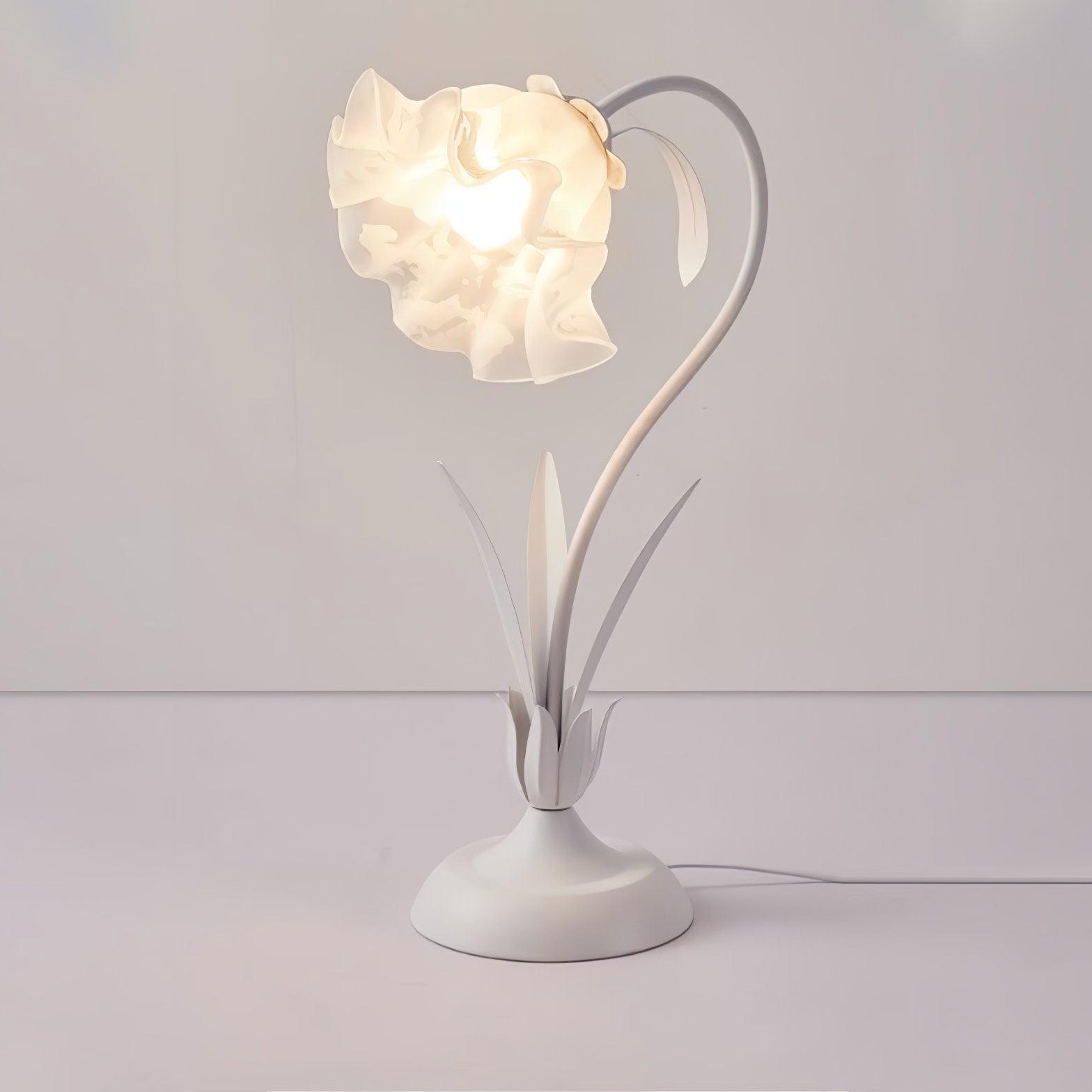 Zorien Acrylic Floral Table Lamp-Neutral Decor