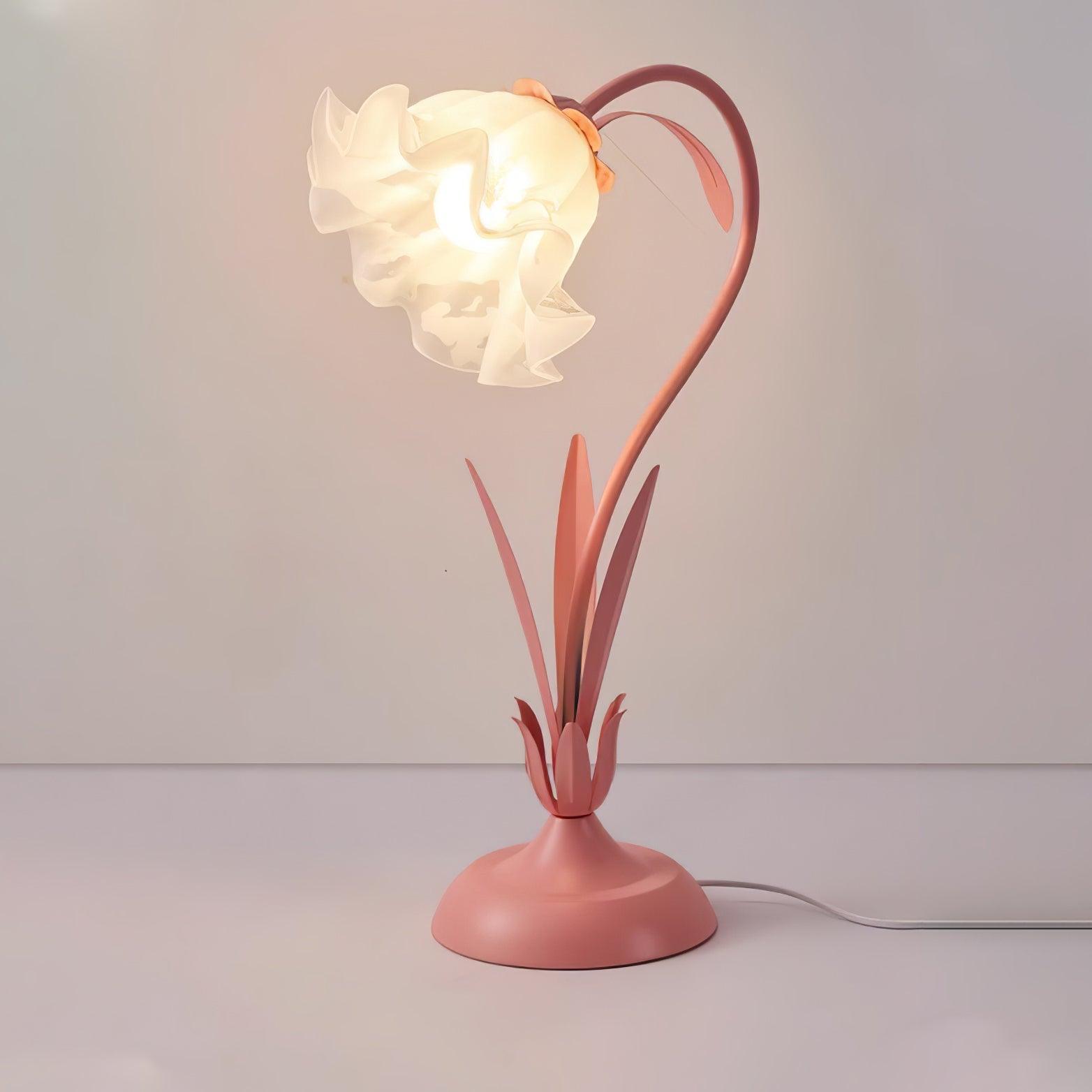 Zorien Acrylic Floral Table Lamp-Neutral Decor