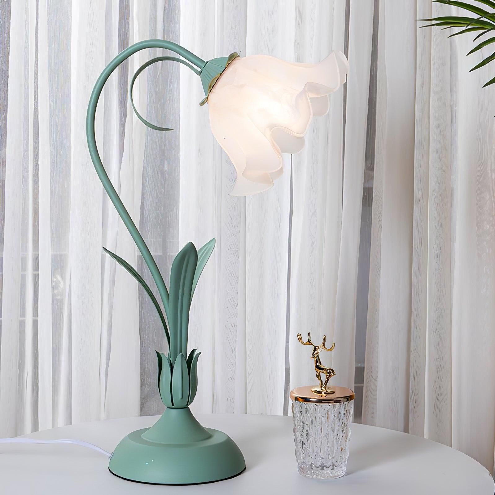 Zorien Acrylic Floral Table Lamp-Neutral Decor