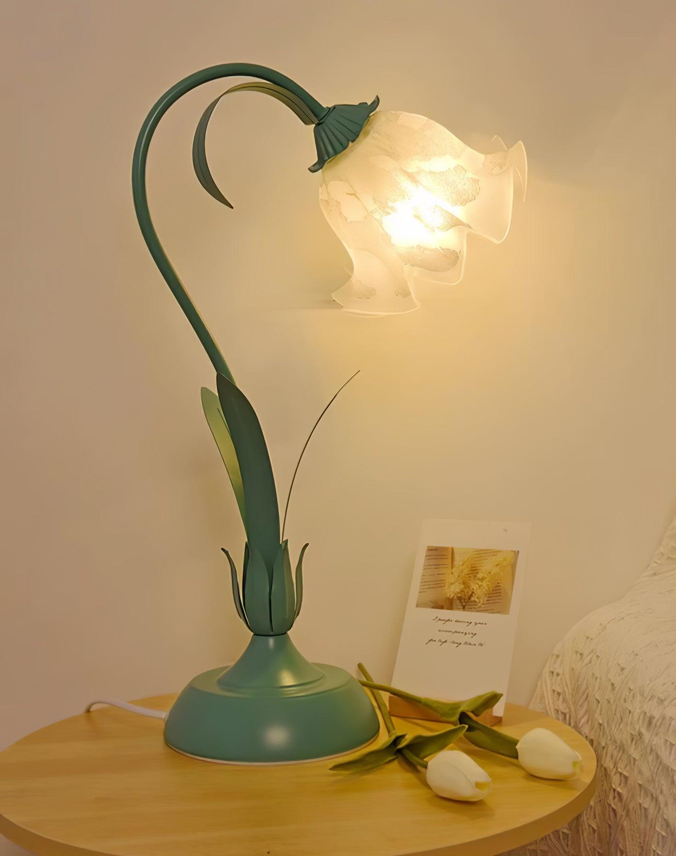 Zorien Acrylic Floral Table Lamp-Neutral Decor