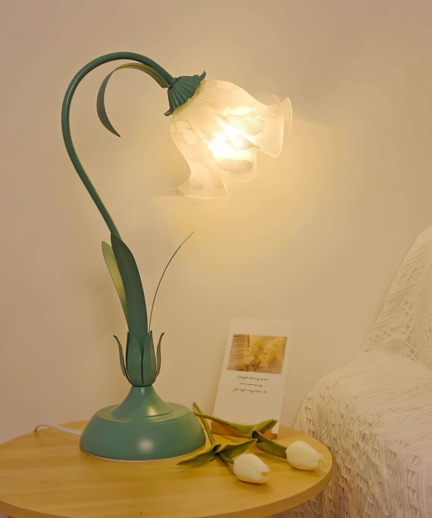 Zorien Acrylic Floral Table Lamp-Neutral Decor