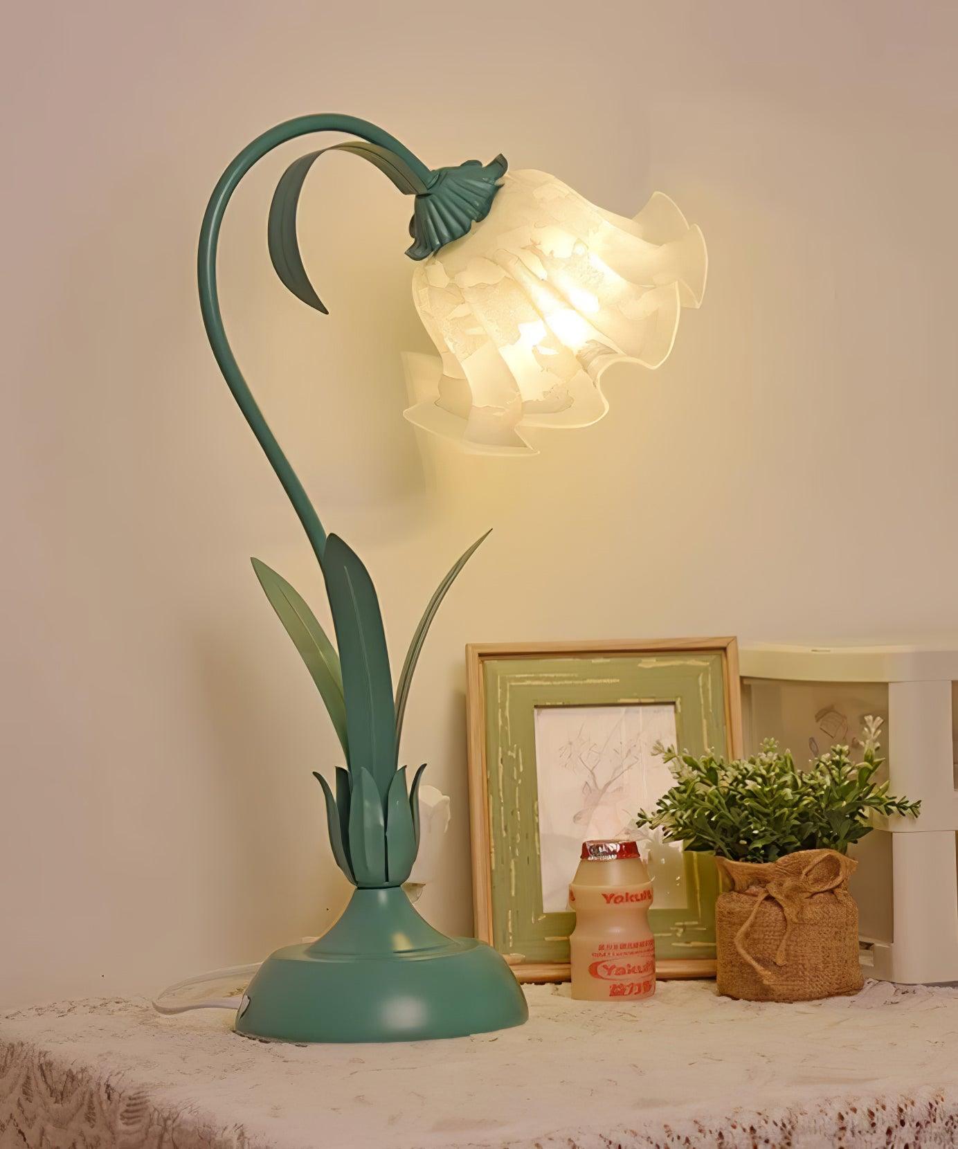 Zorien Acrylic Floral Table Lamp-Neutral Decor