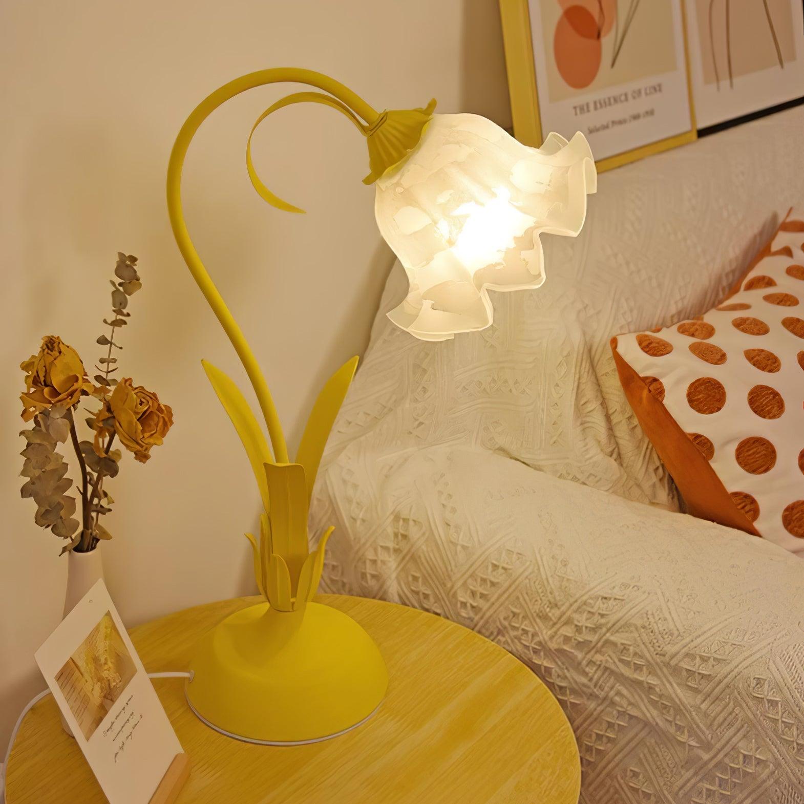Zorien Acrylic Floral Table Lamp-Neutral Decor