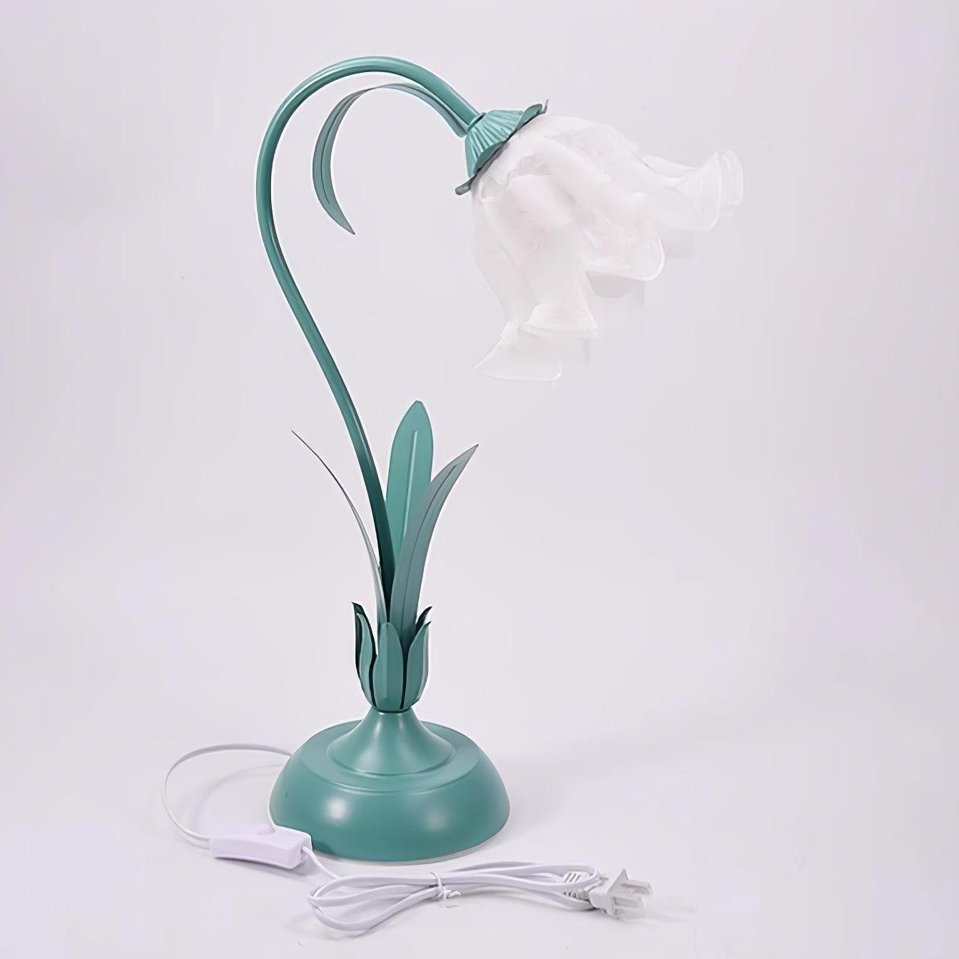 Zorien Acrylic Floral Table Lamp-Neutral Decor