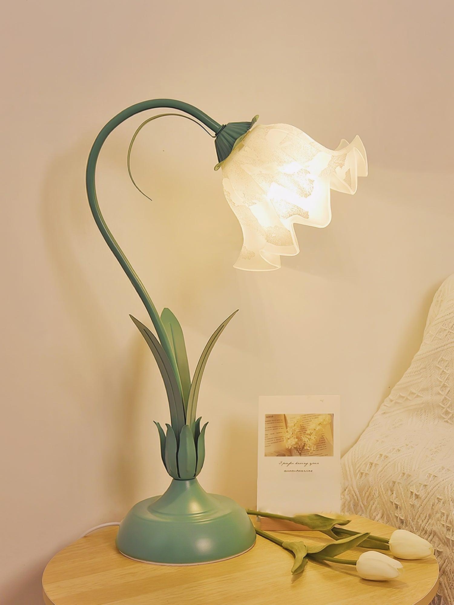 Zorien Acrylic Floral Table Lamp-Neutral Decor