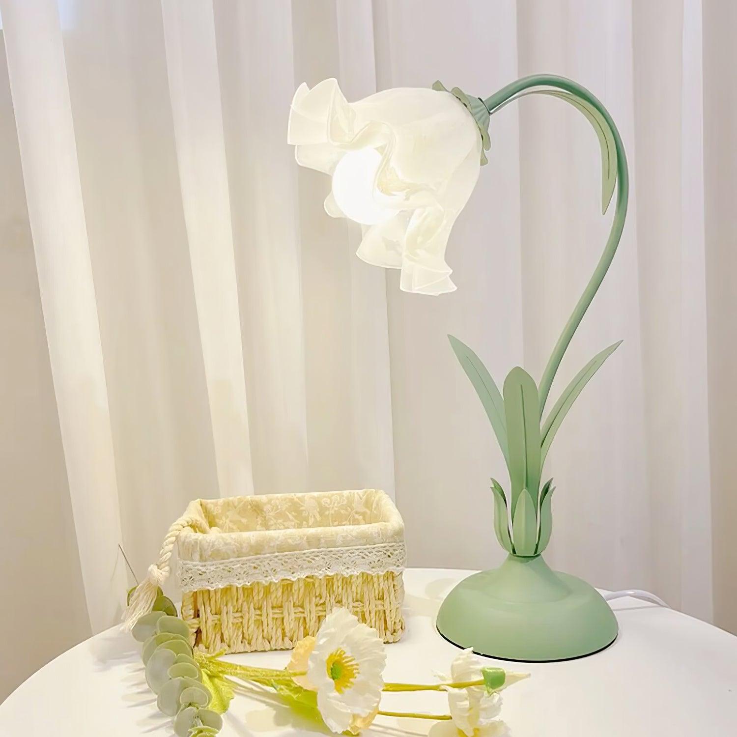 Zorien Acrylic Floral Table Lamp-Neutral Decor