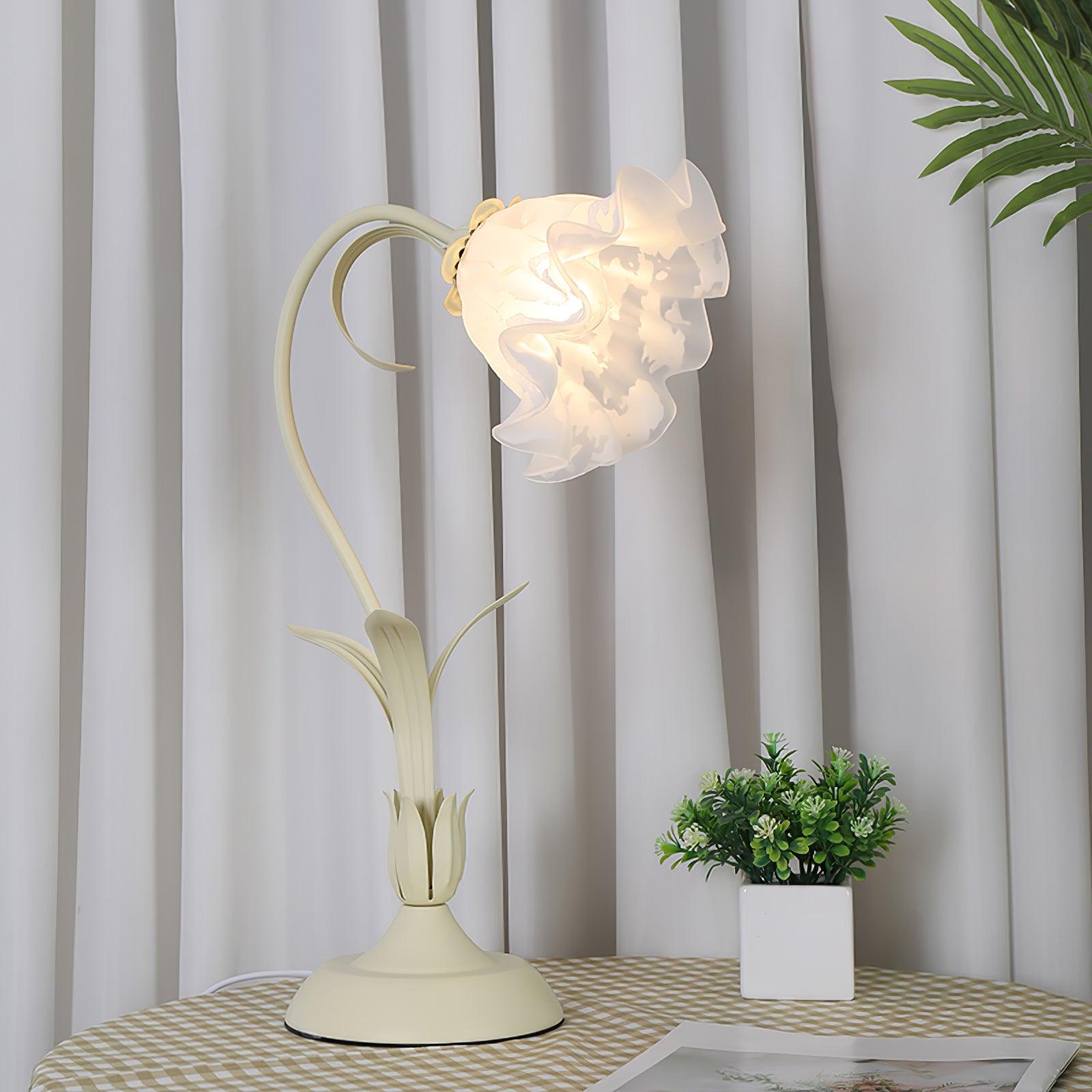 Zorien Acrylic Floral Table Lamp-Neutral Decor