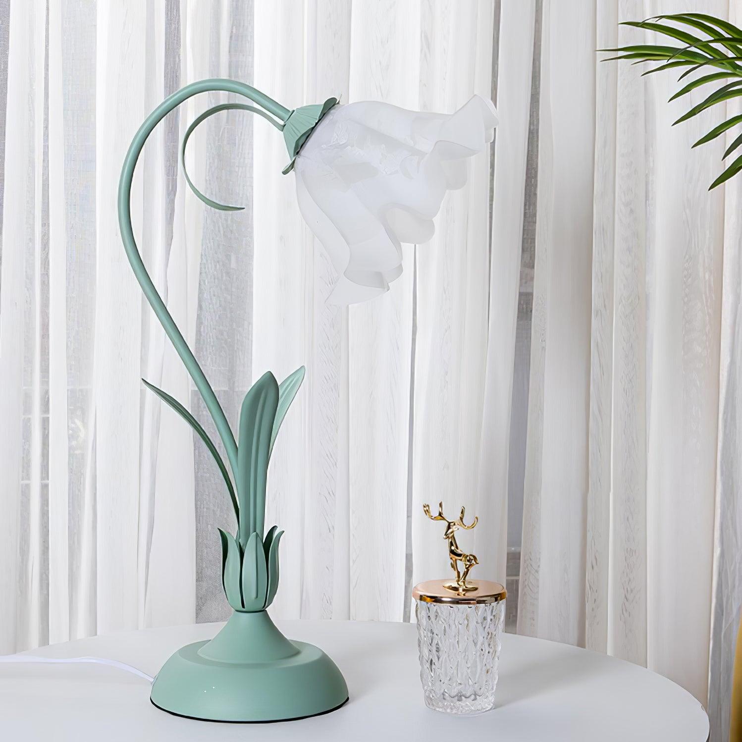 Zorien Acrylic Floral Table Lamp-Neutral Decor