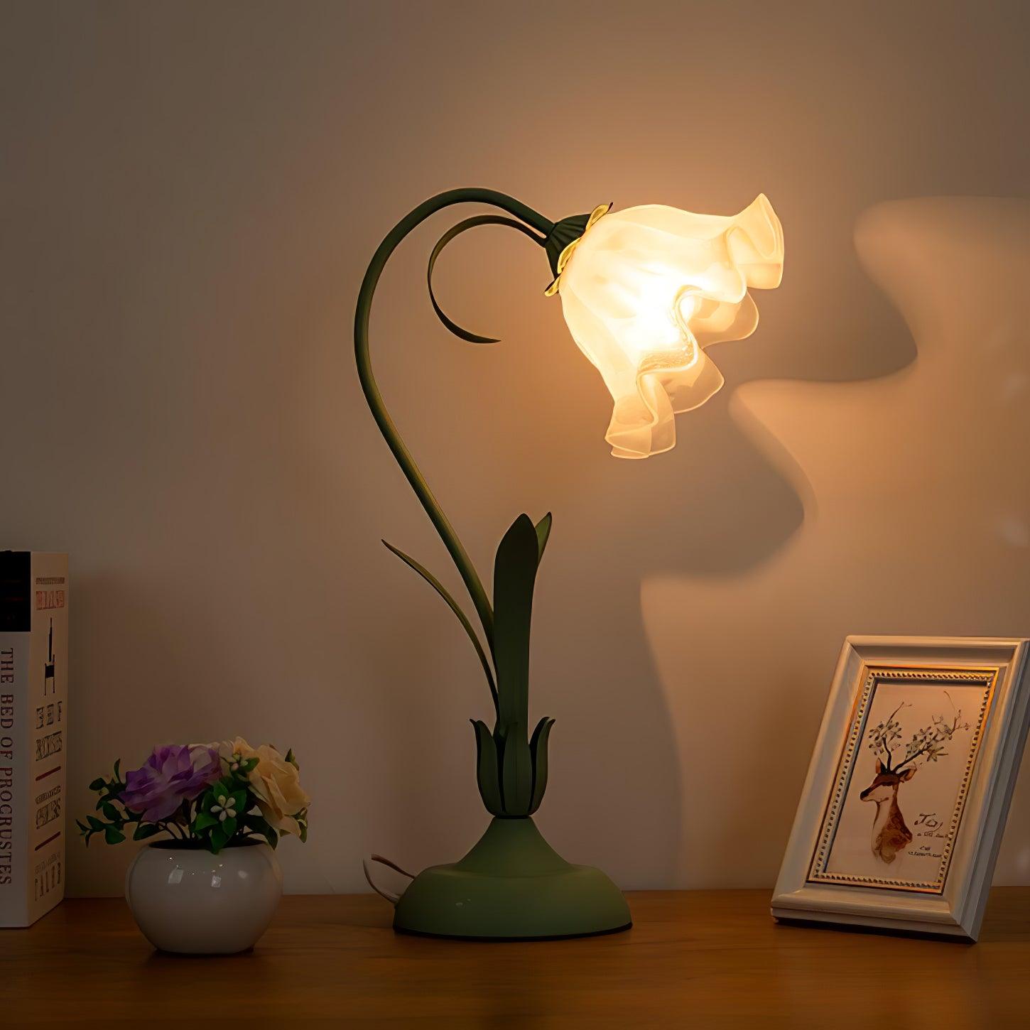 Zorien Acrylic Floral Table Lamp-Neutral Decor