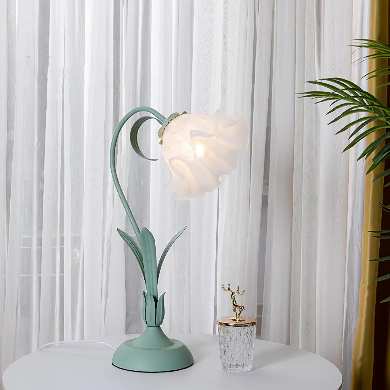 Zorien Acrylic Floral Table Lamp-Neutral Decor