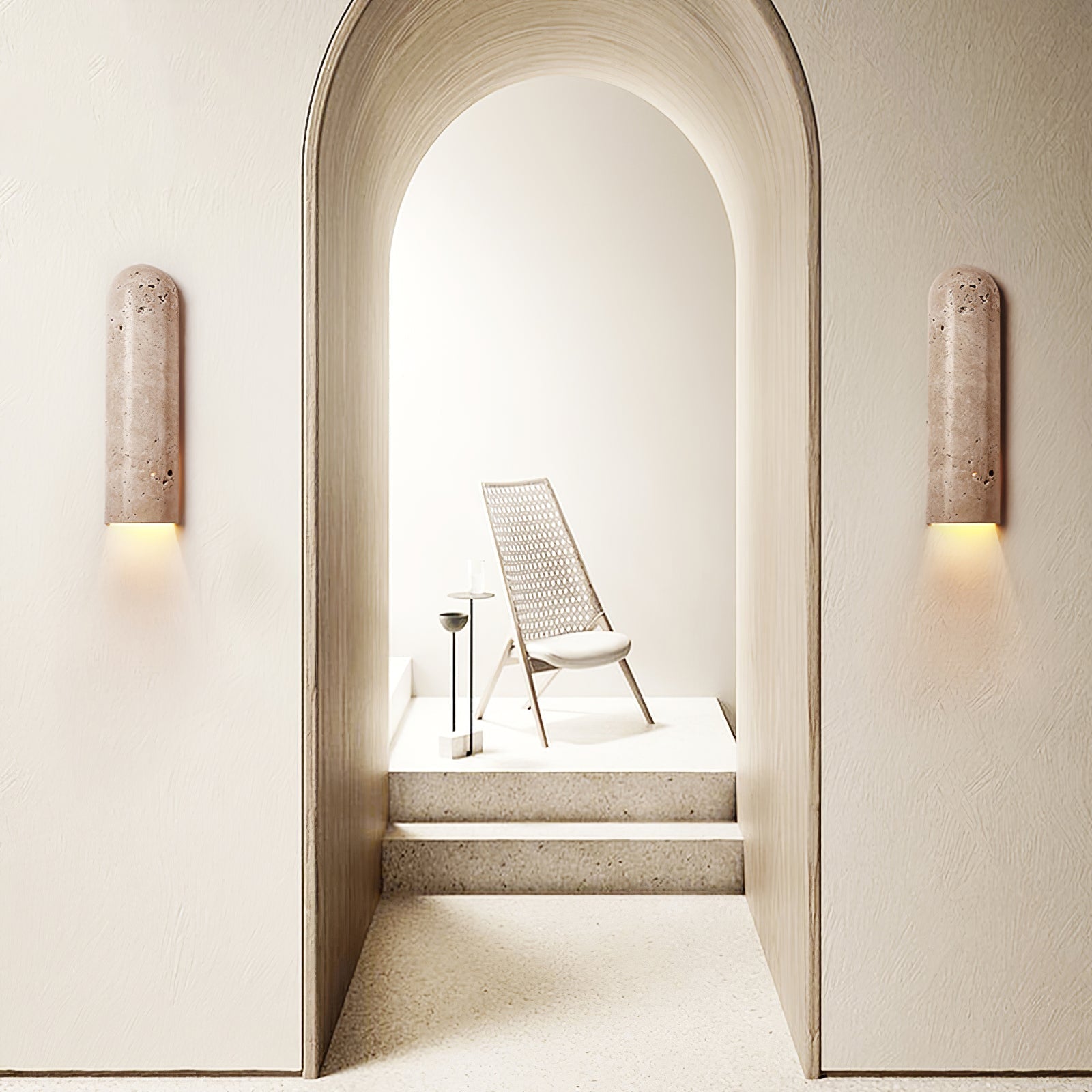 Olvenan Travertine Wall Light-Neutral Decor