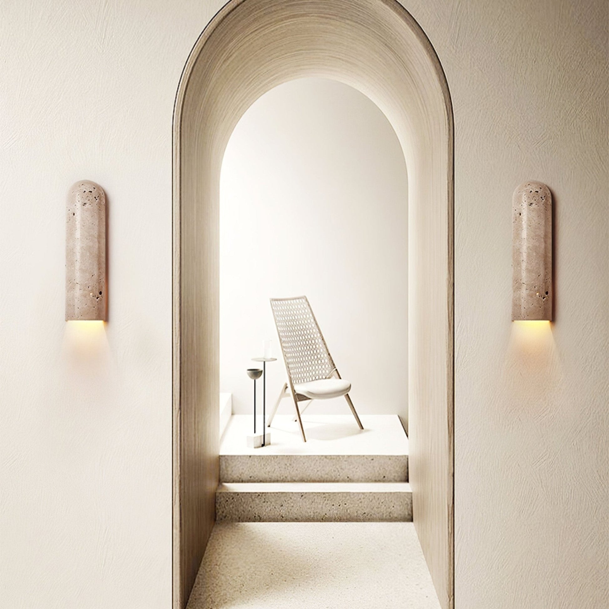 Olvenan Travertine Wall Light-Neutral Decor