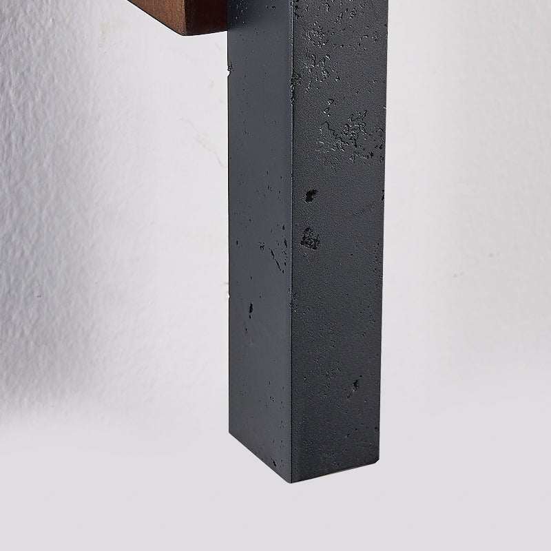 Juna Slim Black Travertine Wall Lamp-Neutral Decor