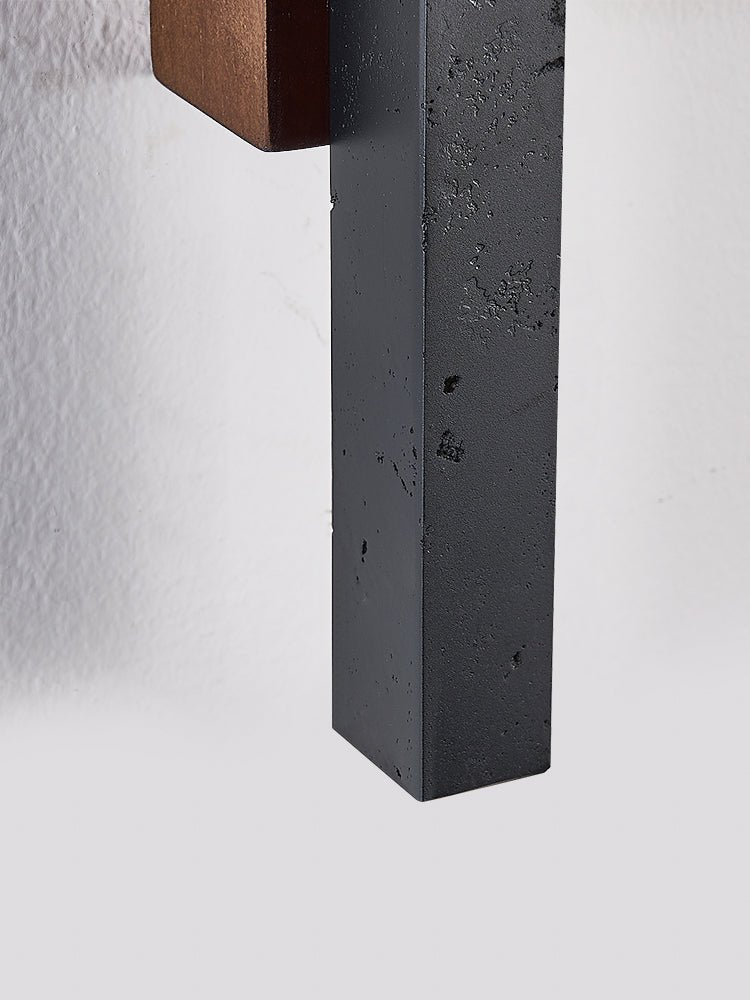 Juna Slim Black Travertine Wall Lamp-Neutral Decor