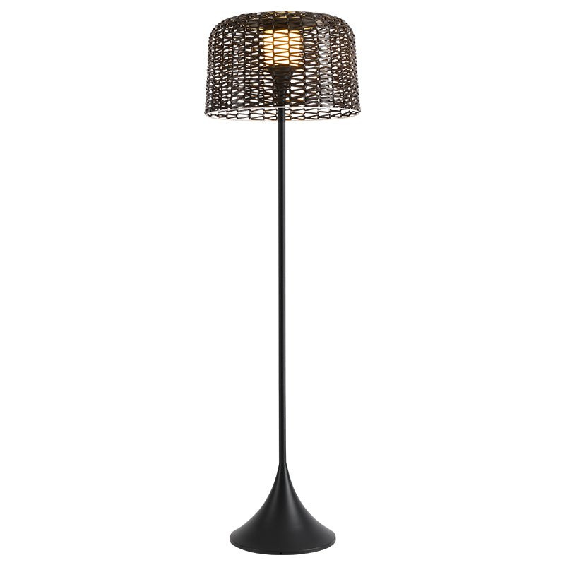 Callum Woven Solar Floor Lamp-Neutral Decor