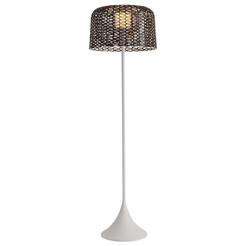Callum Woven Solar Floor Lamp-Neutral Decor