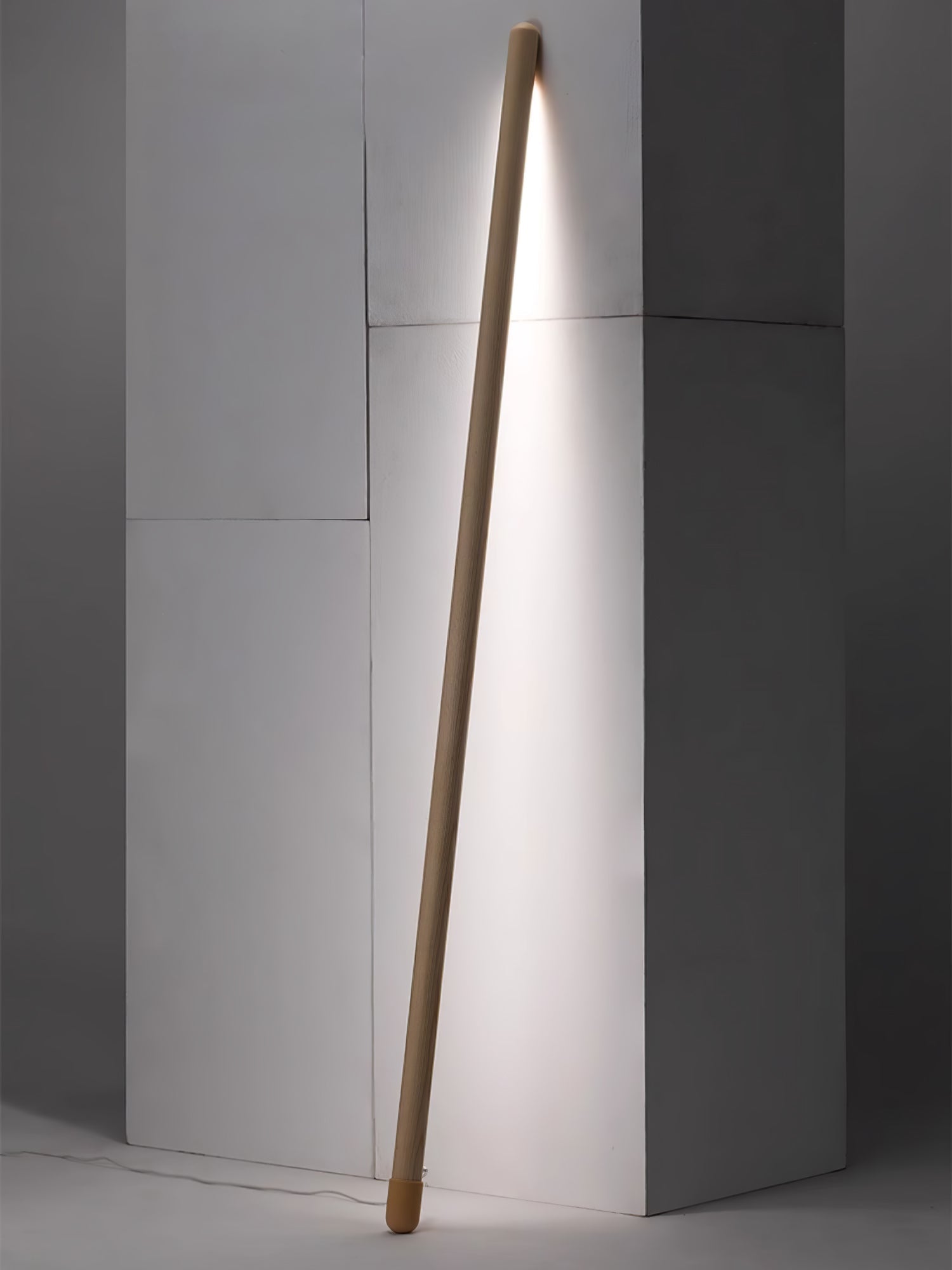 Echo Linear Modern Wood Floor Lamp-Neutral Decor