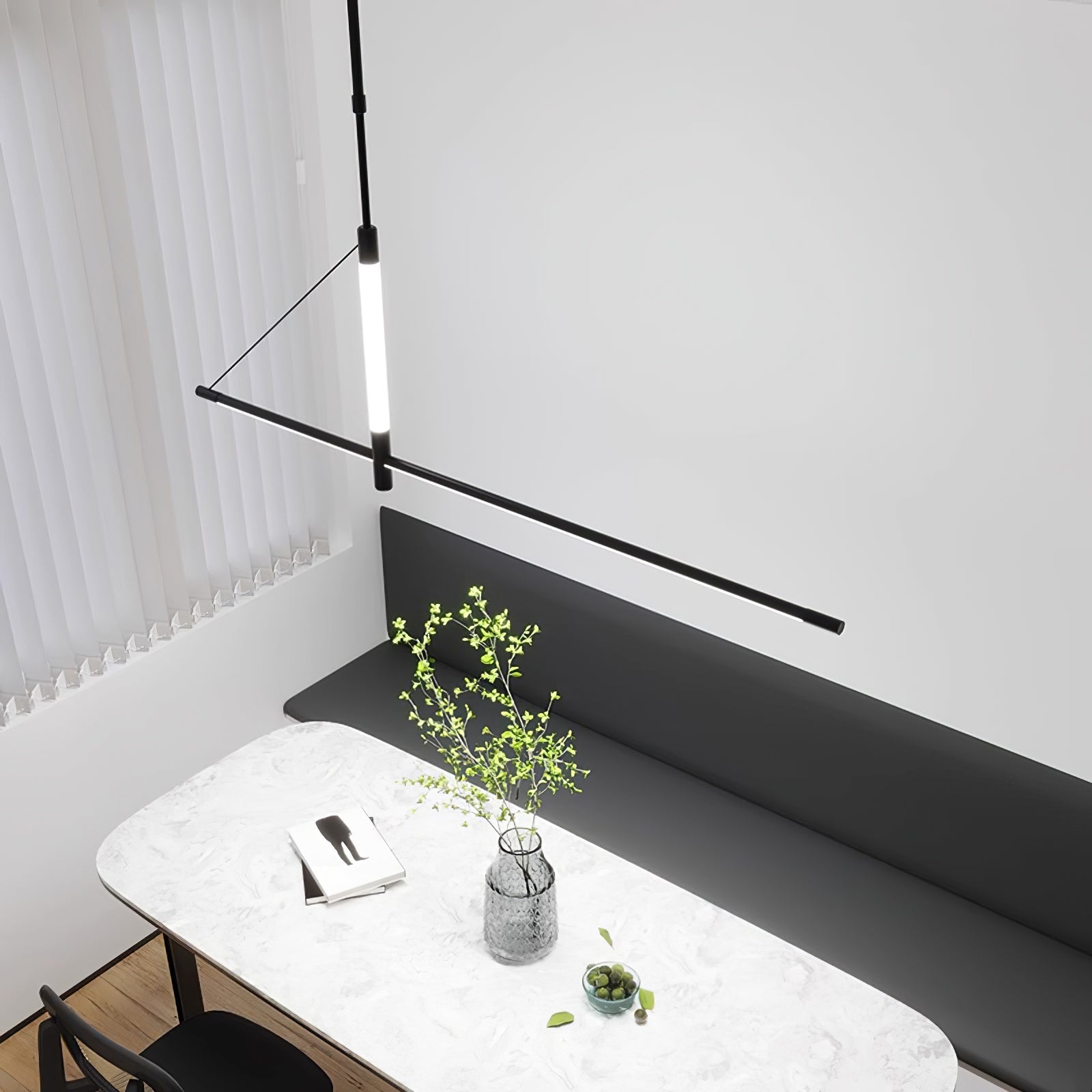 Araeyra Modern Minimalist Linear Axis Pendant Light-Neutral Decor