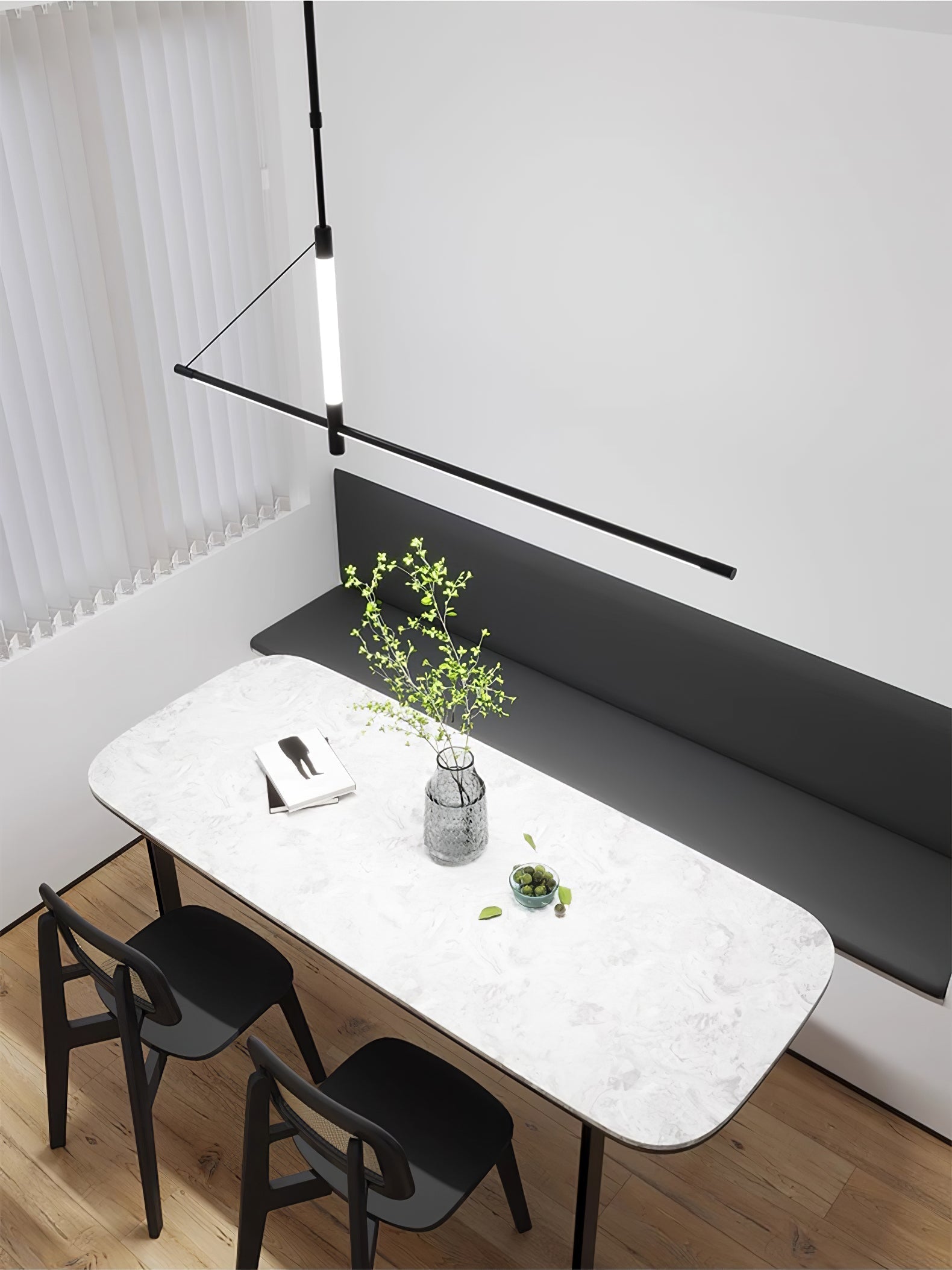 Araeyra Modern Minimalist Linear Axis Pendant Light-Neutral Decor