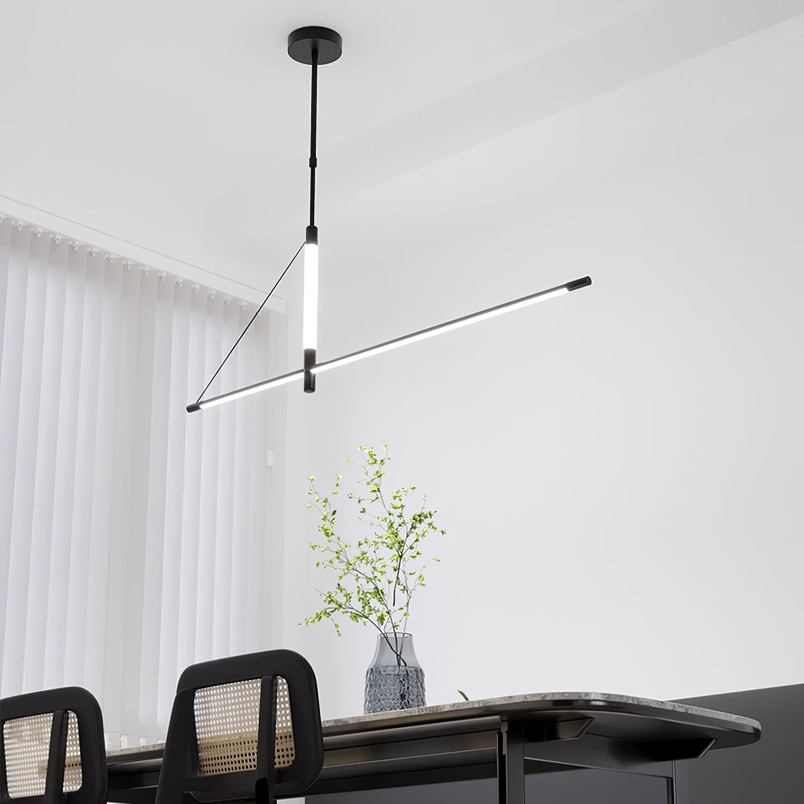 Araeyra Modern Minimalist Linear Axis Pendant Light-Neutral Decor
