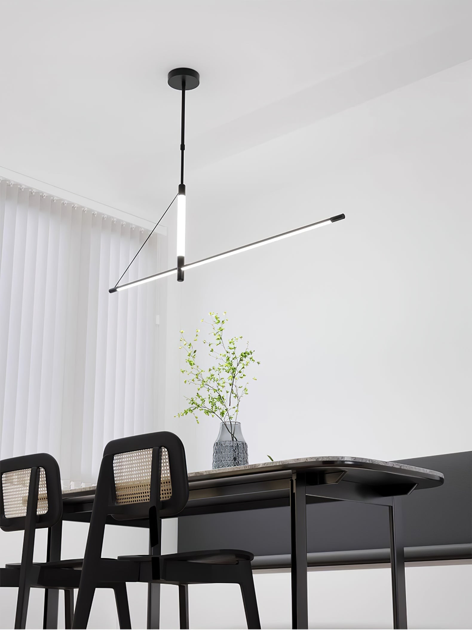Araeyra Modern Minimalist Linear Axis Pendant Light-Neutral Decor