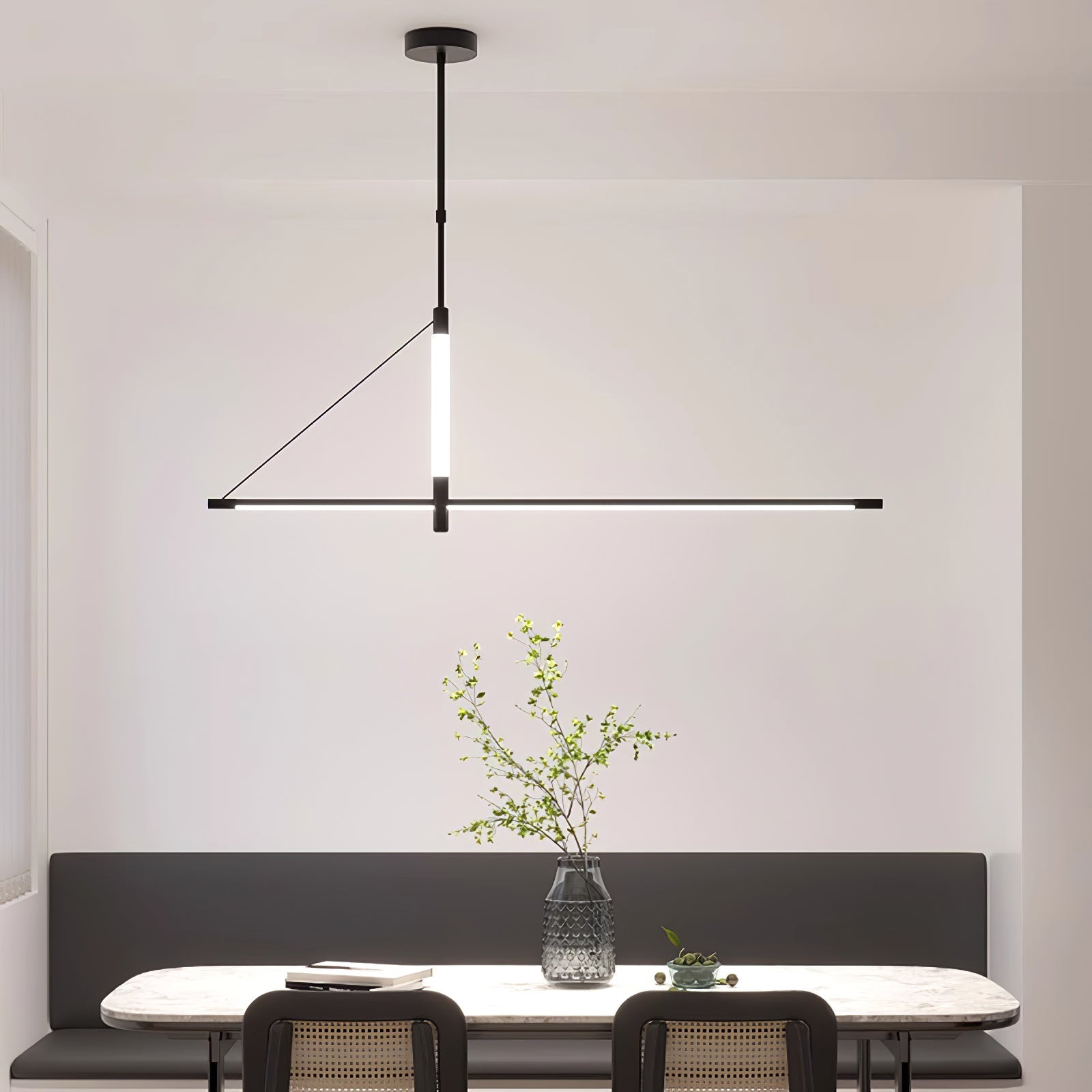Araeyra Modern Minimalist Linear Axis Pendant Light-Neutral Decor