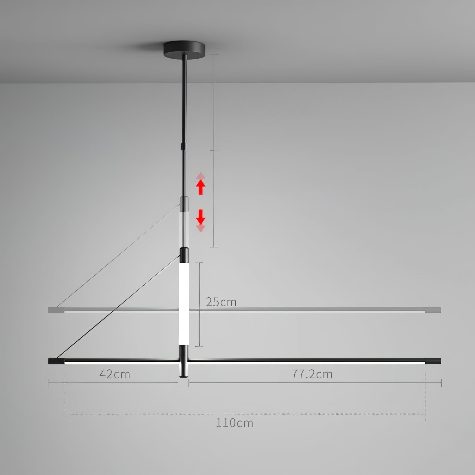 Araeyra Modern Minimalist Linear Axis Pendant Light-Neutral Decor