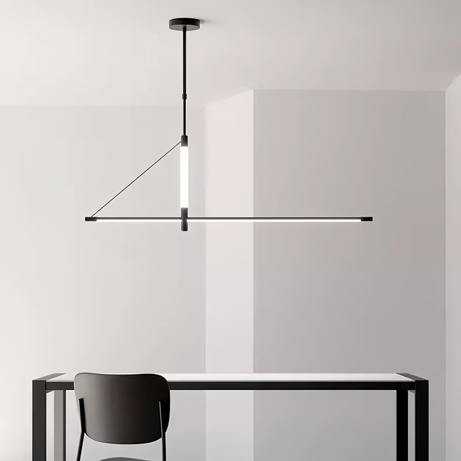 Araeyra Modern Minimalist Linear Axis Pendant Light-Neutral Decor
