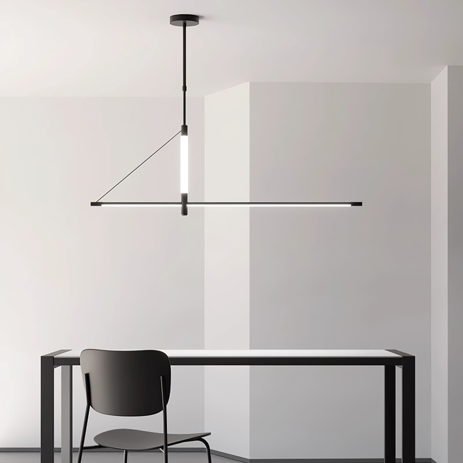 Araeyra Modern Minimalist Linear Axis Pendant Light-Neutral Decor